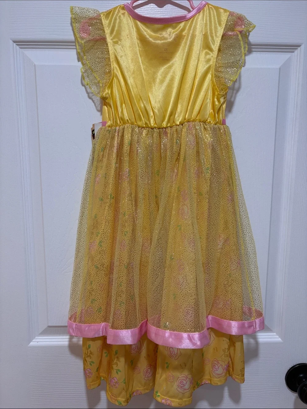 Disney Yellow and Pink Belle-Inspired Princess Costume Dress - Picture 3 of 7